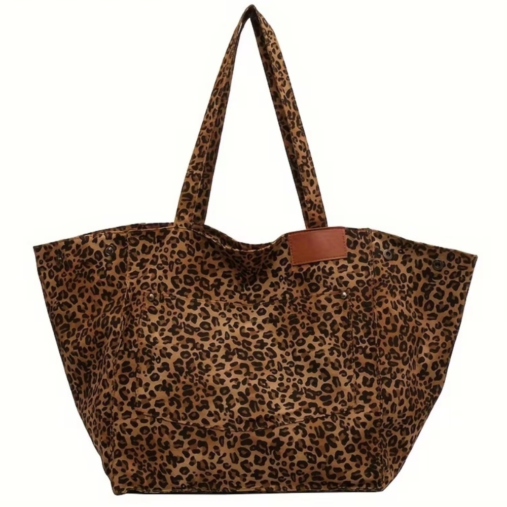 Women’s Leopard Print Tote Bag Spacious and Stylish NWT